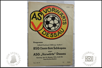 ASG Vorw&auml;rts Dessau Programm Fussball alt