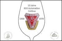 BSG Automation Cottbus Glas Jubil&auml;um 10 Jahre