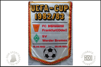 FC Vorw&auml;rts Frankfurt Oder Wimpel UEFA CUP 82 83 Bremen